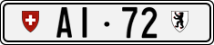 License plate of Switzerland, Cars