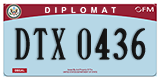 Federal license plates, Diplomatic