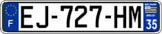 French license plate, SIV (ordinary)