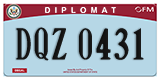 Federal license plates, Diplomatic