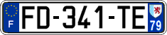 French license plate, SIV (ordinary)