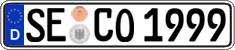 German license plate, Regular plates