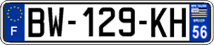 French license plate, SIV (ordinary)