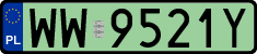 License plates of Poland, Electric vehicles