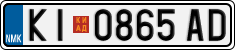 License plate of North Macedonia, Regular plates (2012)
