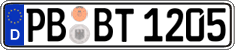 German license plate, Regular plates