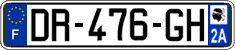French license plate, SIV (ordinary)