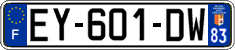 French license plate, SIV (ordinary)