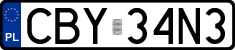 License plates of Poland, Regular car plates
