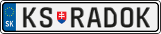 License plate of Slovakia, Vanity Plates