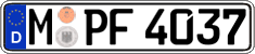 German license plate, Regular plates