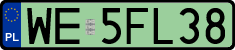 License plates of Poland, Electric vehicles