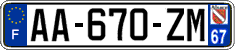 French license plate, SIV (ordinary)