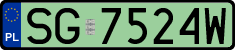 License plates of Poland, Electric vehicles
