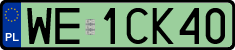 License plates of Poland, Electric vehicles