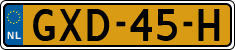 License plate of the Netherlands, Cars