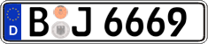 German license plate, Regular plates