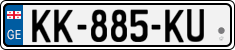 License plate of Georgia, Cars (2014)