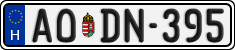 license plates of Hungary, Regular plates (2022)
