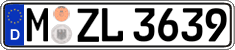 German license plate, Regular plates