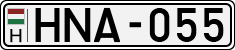 license plates of Hungary, Cars (1990)