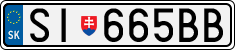 License plate of Slovakia, Cars