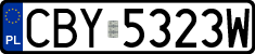 License plates of Poland, Regular car plates