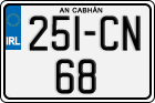 License plate of Ireland, Regular plates