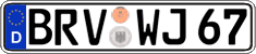 German license plate, Regular plates