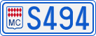 License plate of Monaco, Cars