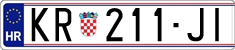 License plate of Croatia, Regular plates