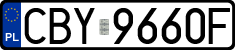 License plates of Poland, Regular car plates