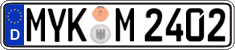 German license plate, Regular plates