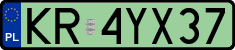 License plates of Poland, Electric vehicles