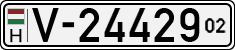 license plates of Hungary, Temporary (1990)