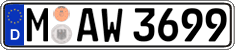 German license plate, Regular plates