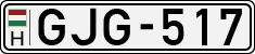 license plates of Hungary, Cars (1990)
