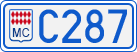 License plate of Monaco, Cars