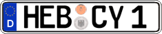 German license plate, Regular plates
