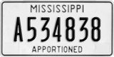 Mississippi, Apportioned
