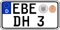 German license plate, Regular plates