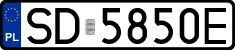 License plates of Poland, Regular car plates