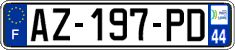 French license plate, SIV (ordinary)