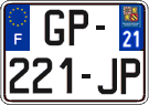 French license plate, SIV (ordinary)
