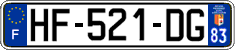 French license plate, SIV (ordinary)