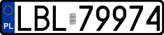 License plates of Poland, Regular car plates