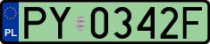 License plates of Poland, Electric vehicles