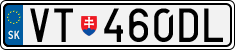 License plate of Slovakia, Cars