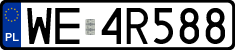 License plates of Poland, Regular car plates