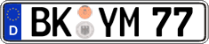 German license plate, Regular plates